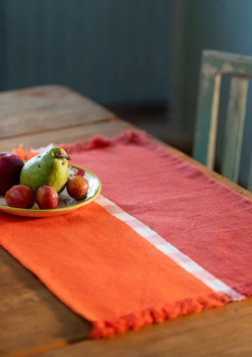 Tischset „Ira“ aus Bio-Baumwolle - kupfer