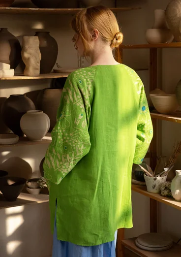 “Nemorosa” linen tunic - pea green