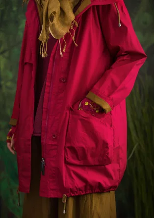 Parka "Petronella" en coton recyclé/biologique - cranberry