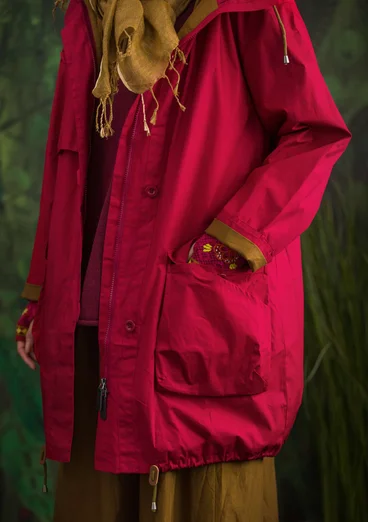 Parka "Petronella" en coton recyclé/biologique - cranberry