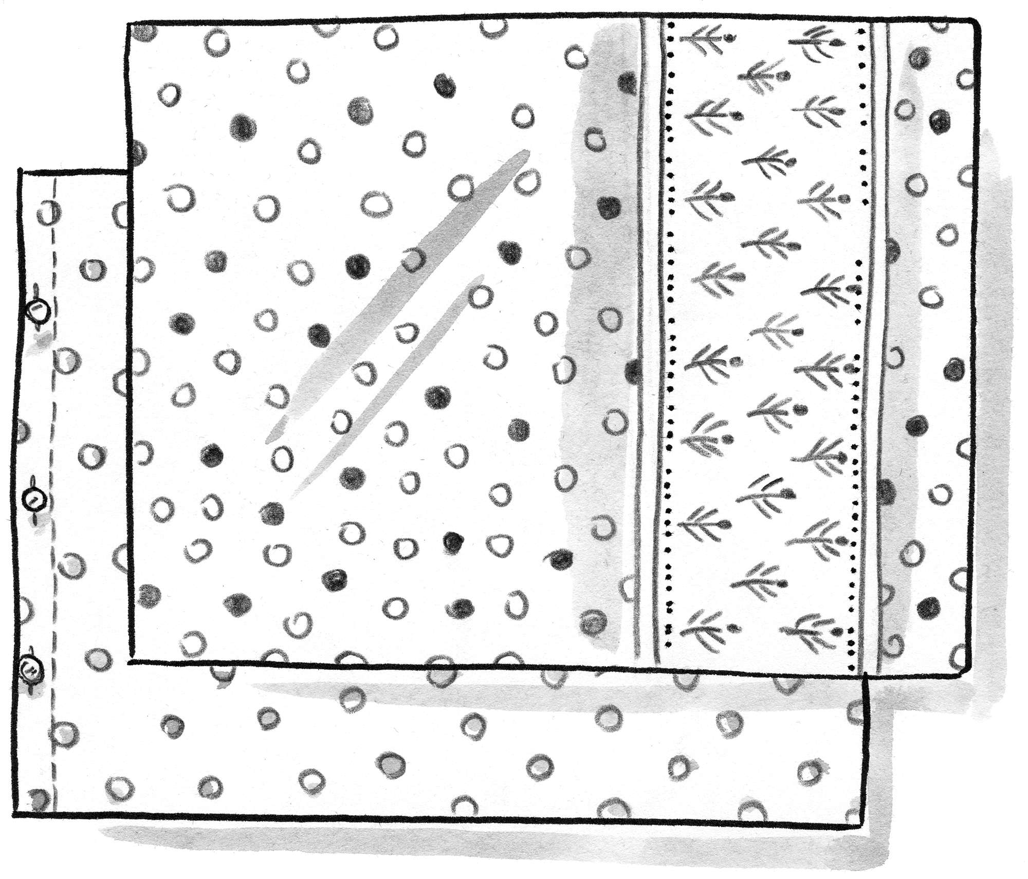 Kussensloop  Chandra  van biologisch katoen met blokdruk 