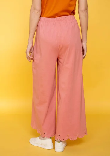 Trikåbyxa i ekologisk bomull - körsbärsblom