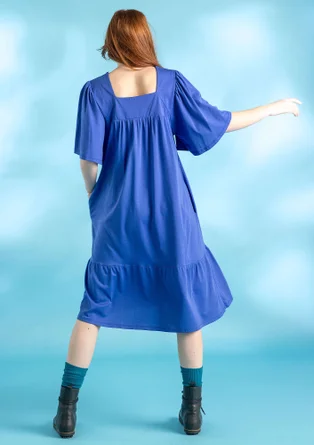 Jersey dress in cotton/modal - brilliant blue
