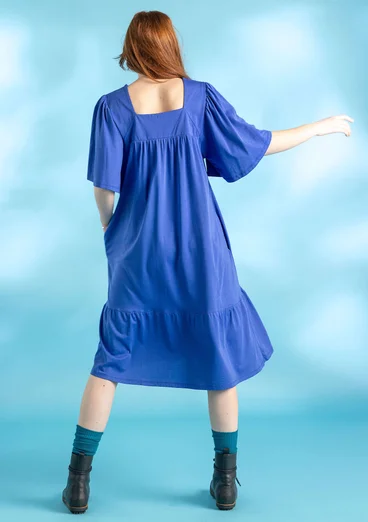 Jersey dress in cotton/modal - brilliant blue