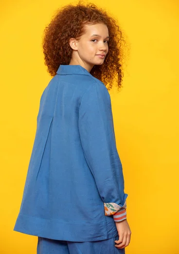 Blazer „Margit“ aus Leinen/Modal-Gewebe - eismeerblau