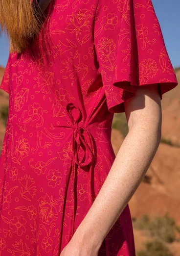 “Carmen” jersey dress in organic cotton/modal - cyklamen