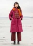 Manteau "Svalbard" en tissu matelassé en coton biologique tissé (pourpre M)