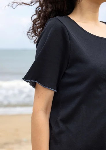 Shirt „Drop“ aus Bio-Baumwolle - schwarz