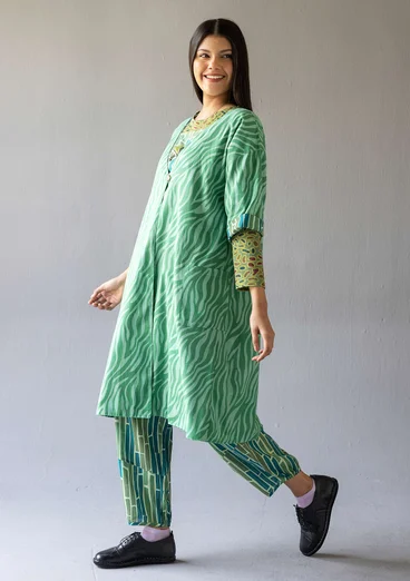 Kleid „Zebra“ aus Bio-Baumwollgewebe - apfelgrün