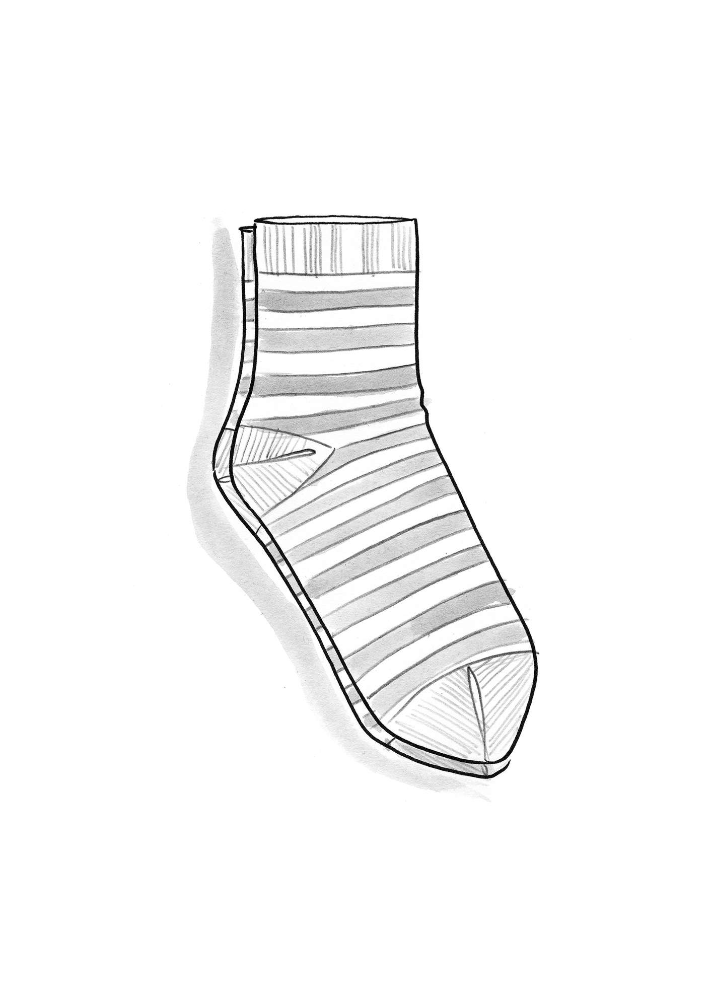 Gestreepte sokken van biologisch katoen turkoois