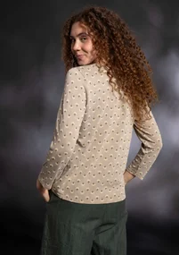 “Sigrid” organic cotton/lyocell top - warm grey