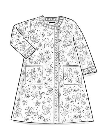 Manteau "Ottilia" en maille de laine et coton biologique/recyclé - blck