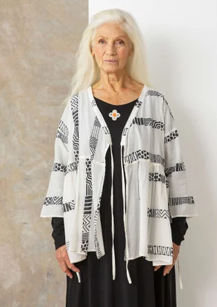 Blouse tissée « Zenit » en coton biologique - vanille
