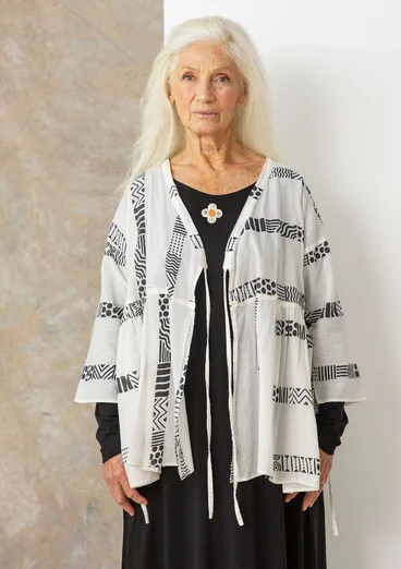 Blouse tissée « Zenit » en coton biologique - vanille