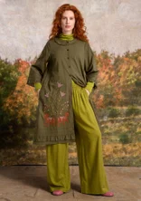 Robe brodée "Fåle" en coton biologique - sapin