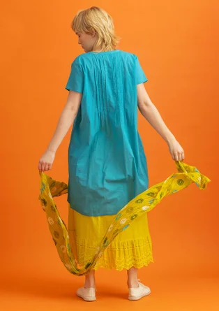 Robe en coton biologique tissé - turquoise