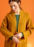 Langstrickjacke aus Wolle (senf S)