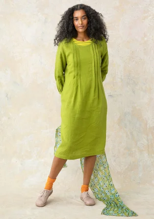 Kleid „Lillian“ aus Leinengewebe - hellkräutergrün