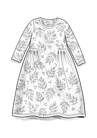 Jerseykleid „Judit“ aus Bio-Baumwolle/Modal - waldgrün-gemustert