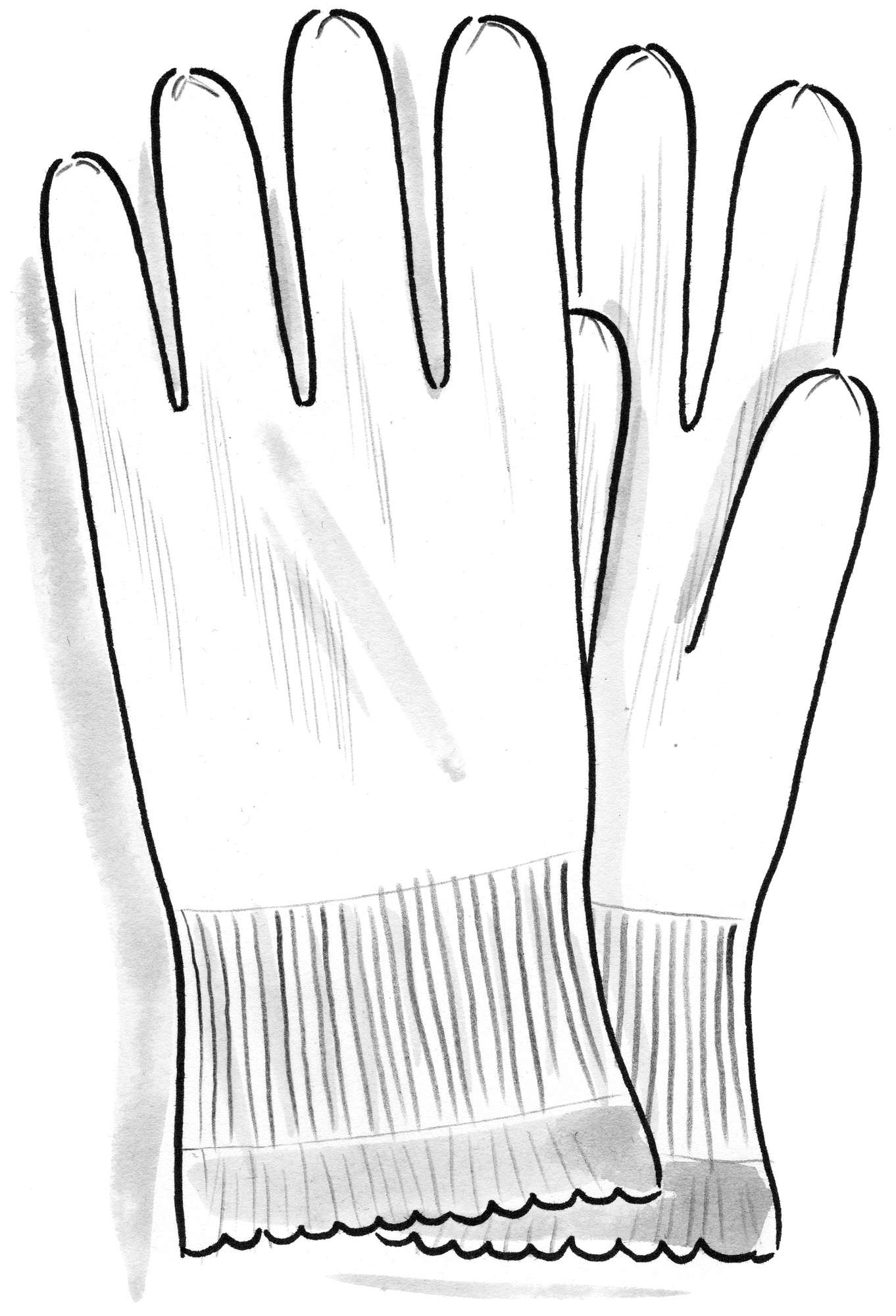 Fingerhandschuhe aus Wolle mit Touchfunktion