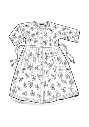 Robe "Andes" en coton biologique tissé - mûrier noir