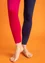 Solid-colour leggings made from recycled polyamide (cyklamen L)