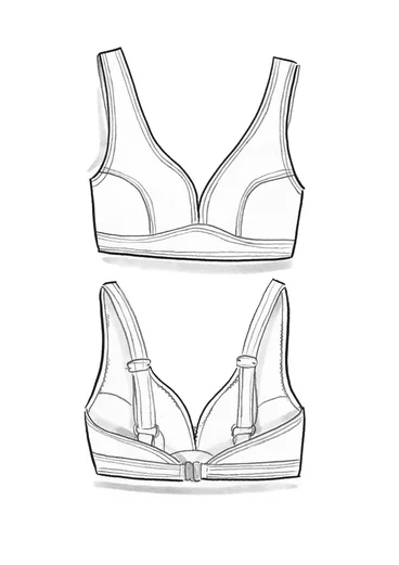 Bikinitop "Pacific" van gerecycled polyamide/elastaan - zwart