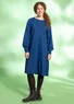 Robe en jersey de coton biologique/lin (bleu indigo M)