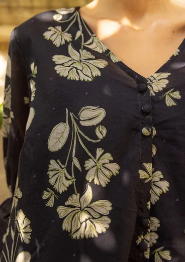Webkleid „Meadow“ aus Bio-Baumwolle - schwarz