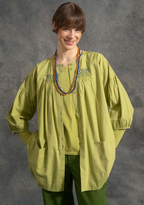 Solid-colored blouse kiwi