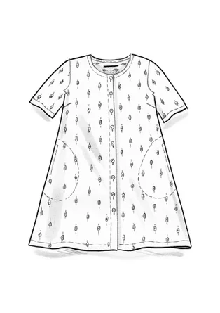 Woven dress in organic cotton - light ecru