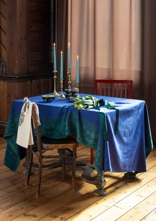 “Baluns” tablecloth in organic cotton - midnight blue