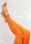 Gestreepte legging van gerecycled polyamide lijsterbes/ongebleekt thumbnail