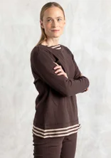 Top van biologisch katoenen ribtricot - moerbei