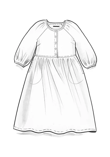 Geblümtes oder einfarbiges Kleid „Leah“ aus luftiger Bio-Baumwolle - grasgrün