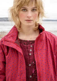 Parka "Lucy" en coton biologique tissé - cranberry/motif