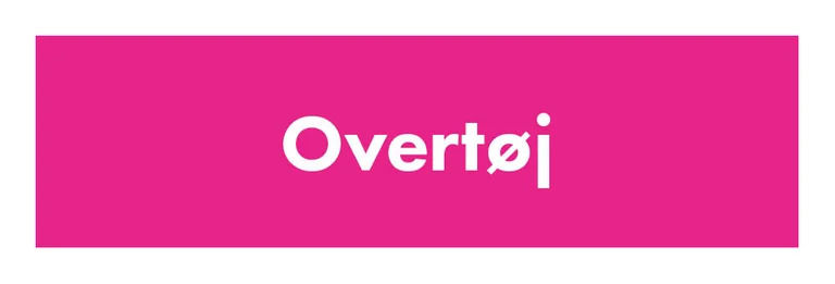 A pink card with “Outerwear” written in white.