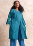 Kleid „Serafina“ aus Öko-Baumwollgewebe (türkis-gemustert M)