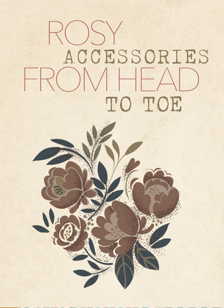 Rosy accessories from head to toe