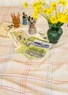 Nappe à carreaux en lin mélangé (naturel Taille unique)
