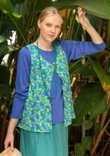 Jerseytop „Bip“ aus Bio-Baumwolle - orientgrün-gemustert