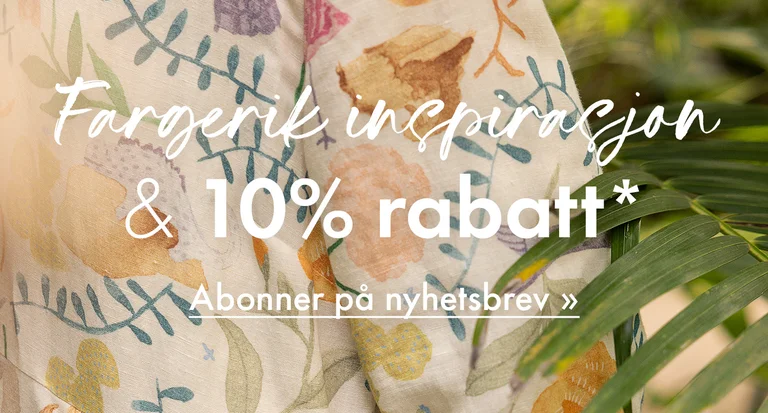 Fargerik inspirasjon & 10 % rabatt