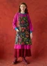 “Fruits” organic cotton apron (dark ash grey One Size)