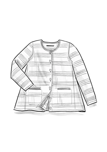 “Sylvi” striped and solid-colour organic cotton/wool cardigan - undyed/striped