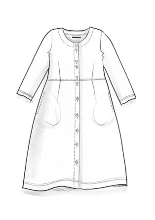 Robe en lin tissé - noir