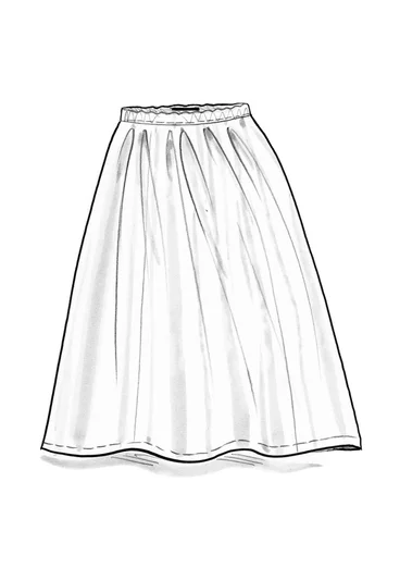 Geweven rok "Melody" van biologisch katoen/zijde - agave