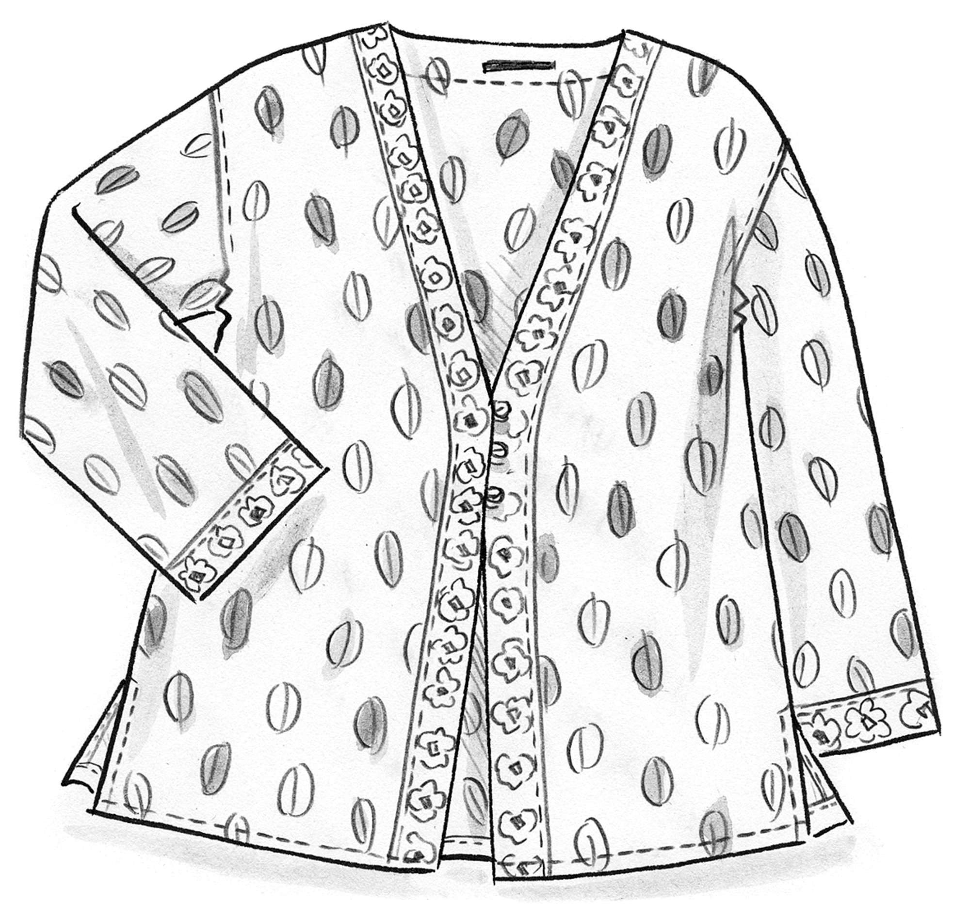 “Dorotea” organic cotton/silk blouse