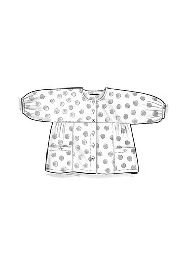 Geweven blouse "Tindra" van biologisch katoen - zwart/dessin