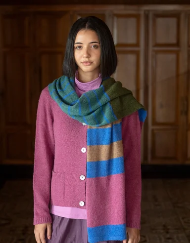 Knit cardigan in an alpaca blend