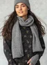 Écharpe en maille d’alpaga mélangé (gris/chiné Taille unique)